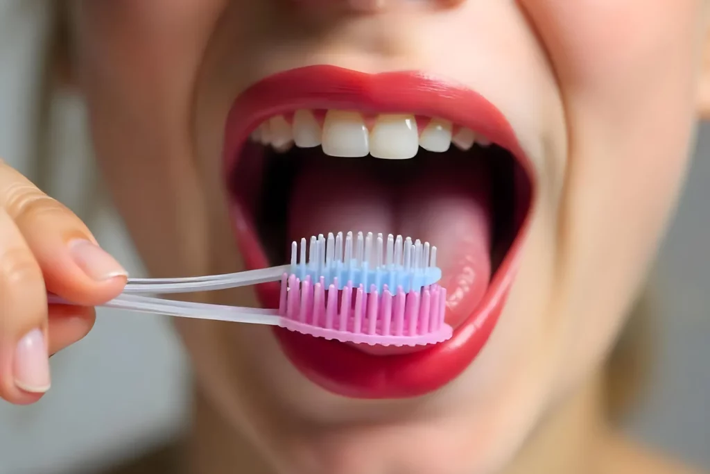 does tongue scraping replace brushing