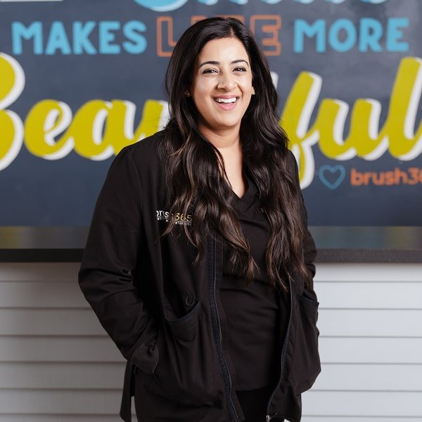 Dr. Sara Mahmood is joyfully smiling